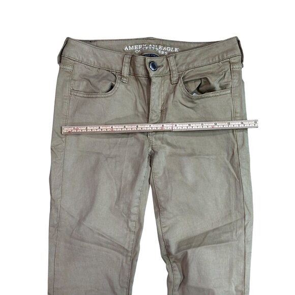 American Eagle Outfitters Womens Super Stretch Jegging Pants Size 2 Regular Beig - Picture 6 of 9